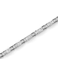14K White Gold Diamond Channel Bracelet