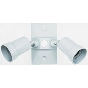 Pass & Seymour WPLKIT4 Outdoor Two-Light Downward Wall Sconce Kit, White