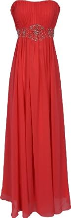 Strapless Chiffon Goddess Long Gown Prom Dress Formal Bridesmaid Junior Plus Size