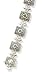 Antique rectangular shape with multicolor CZ Solid Sterling Silver 7 1/4 Bracelet