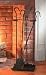 Fireplace Tools Black Wrought Iron, Pigtail Fireplace Tool Set with Stand