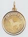 chihuahua18  - 14K Gold Chihuahua Disc Charm