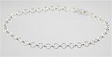 8' Sterling Silver Light Rolo Charm Bracelet, #2526