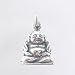 Small Sitting Laughing Buddha Pendant in Sterling Silver, #8286