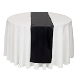 14 x 108 Inch Satin Table Runner Black