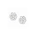 Sterling Silver Polished Celtic Knot Post Back Earrings (10MM Long x 9MM Wide)