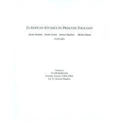 European Studies in Process Thought. Volume 1