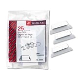 Hanging File Tabs, Vinyl, 1/5 Cut, 2-1/4 Width, Clear, 25/Pack SMD64600