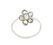 Toe Ring - T22 - Crystal Illusion - Flower ~ Clear AB (Irridescent)