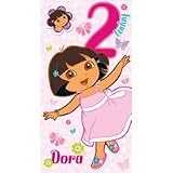 Dora The Explorer - Age 2 Birthday Card & Badge - 2nd