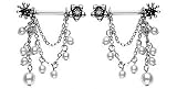 Beads Nipple Bar Body Jewelry Pair