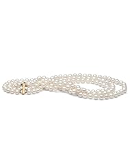 AA+ Quality, 8.0-9.0 mm Triple-Strand Freshwater Pearl Necklace