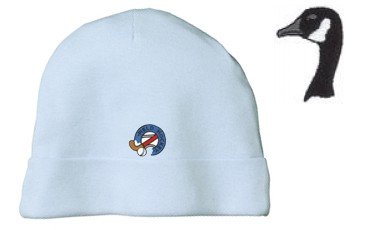Embroidered Infant Rib Knit Beanie with the image of: canada goose