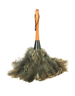 Casabella 67200 EZ Dust it 14-Inch Ostrich Feather Duster, Wood