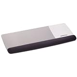 3M Gel Wrist Rest WR422LE, Leatherette, Precise Battery Saving Mousing Surface, Black, 10.6 inches x 25.54 inches x 1.0 inches