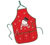 Snowman Stripes Handpainted Canvas Apron