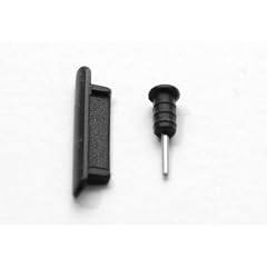 Staubschutz f�r iPhone 4 / 4S Zubeh�r SET Staub Schutz Dock St�psel Wasserschutz + Headset�ffnungsschutz mit Sim Karten Nadel BLACK EDITION - Version 2.0