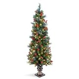 5′ Crestwood Spruce Entrance Christmas Tree; Clear Lights-UL 150