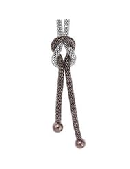 Amalfi™ Stainless Steel 22" Mesh Lariat Necklace Pendant