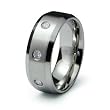 Stainless Steel Ring with CZ (Sizes 8-12)