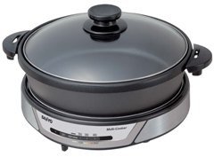 Sanyo HPS-MC3 3-in-1 Versatile Cooker for Grilling, Griddling, Steaming, and Slow-Cooking
