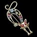 Multi-Color Austrian Rhinestone Gold-Tone Cat Kitty Brooch Pin