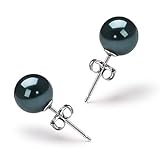 Black 6-7mm AAA Japanese Akoya Pearl Earring Set