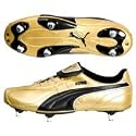 Puma Esito XL Soft Ground Football Boots - Mega Gold/Black/White - Kids