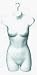 Quality Store Fixtures Deluxe Ladies Half Round Torso Form - White