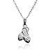 Sterling Silver Children's Ballet Slippers Pendant, 15"