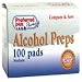 Alcohol Preps Pads Swabs - 100 Ea