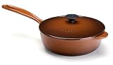  : Le Creuset Enameled Cast-Iron 2-1/4-Quart Saucier Pan, Chestnut