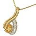 .23ct Citrine & Pave Diamond (.04ct) Twist Pendant
