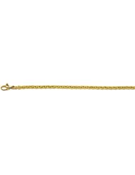 18K Gold Green Wheat 2.8mm Bracelet 7 Inch