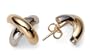 14k Yellow and White Gold "X" Earrings