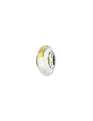 Sterling Silver Green/Silver/Gold Italian Murano Glass Charm