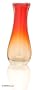 Murano handblown vase, 'Modern Red Sunrise'