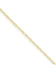 1.25mm, 14 Karat Yellow Gold, Cable Rope Chain - 24 inch