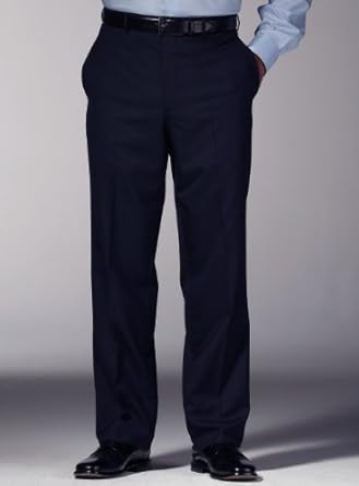 Everyday Suit Separates Slacks Flat Front Pants Trouser Navy Blue