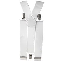 Clip-On Suspenders In White