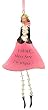 "I Think Therefore I'm Single" Beaded Diva Christmas Ornament