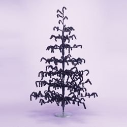 36 BOO...Big and Scary Black Spider-Like Metallic Halloween Tree