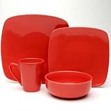 sengWare Chic Square 4-pc. Place Setting - Pimento