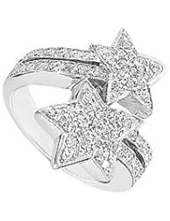 Diamond Star Ring 14K White Gold - 1.00 CT Diamonds