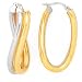 14K TWO TONE EARRINGS 4.7G Gold