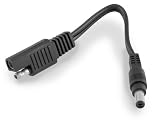 Firstgear 6in SAE Connection to DC Coax Plug Adapter - 7/Black