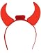 Light Up Glowing Red Devil Horns LED Costume Headband