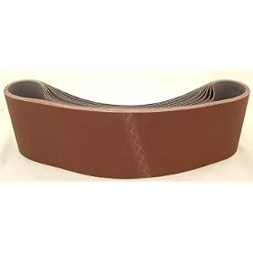 Aluminum Oxide Sanding Belts, 6 by 48, 100 Grit, Pack of 10. by Online Industrial Supply