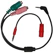 Headset Buddy: PC Headset to 2.5mm - 3.5mm Adapter for Phones and Smartphones (01-PC35-PH25/35Combo)