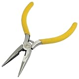 uxcell プライヤー 12.5 cm長さ ニードルノーズプライヤー 内部サークリップ 金属 軟質プラスチック